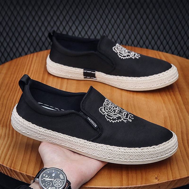 Men Shoes Black - Chaussures respirantes noires pour homme mocassins