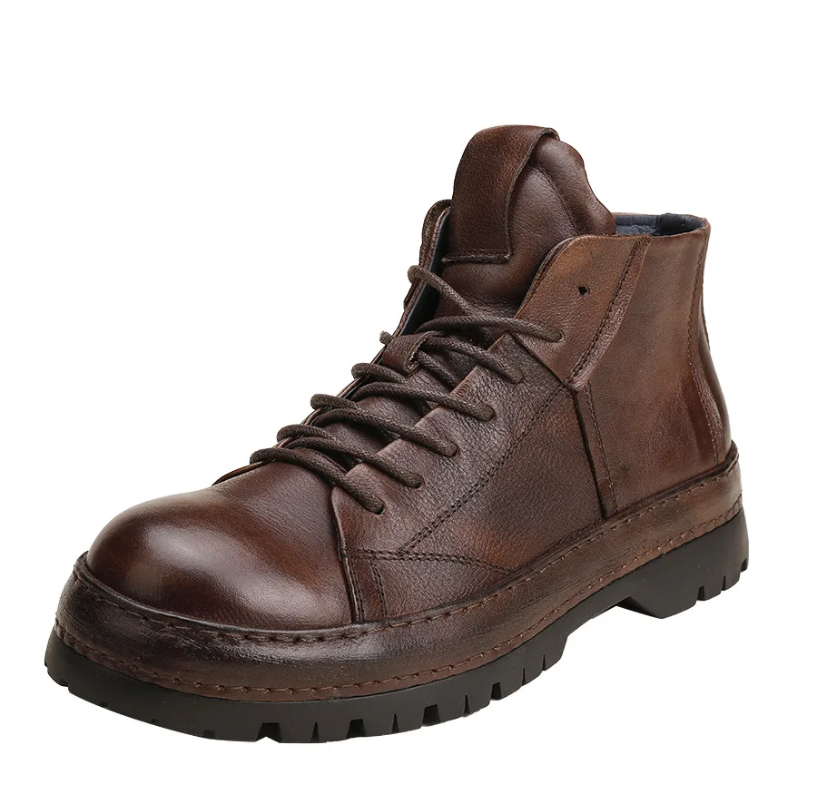 Men'S Shoes Brogues - Bottes de rinçage britanniques vintage pour