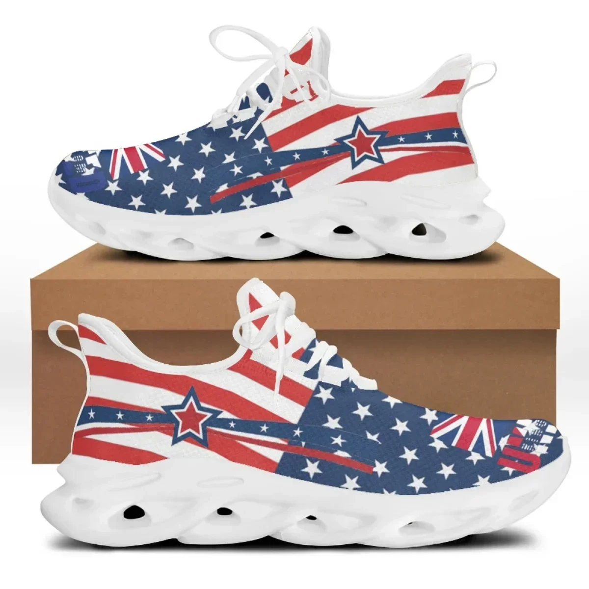Men'S Shoes Liberty - Chaussures plates imprimées drapeau américain Statue