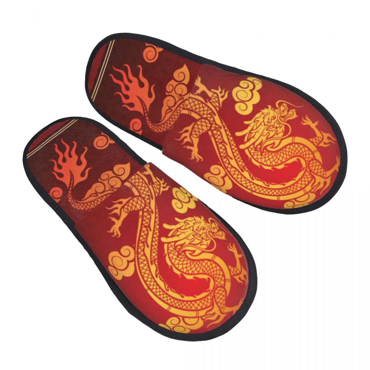 Men Shoes Illustration - Pantoufles d'illustration de Dragon pour femmes