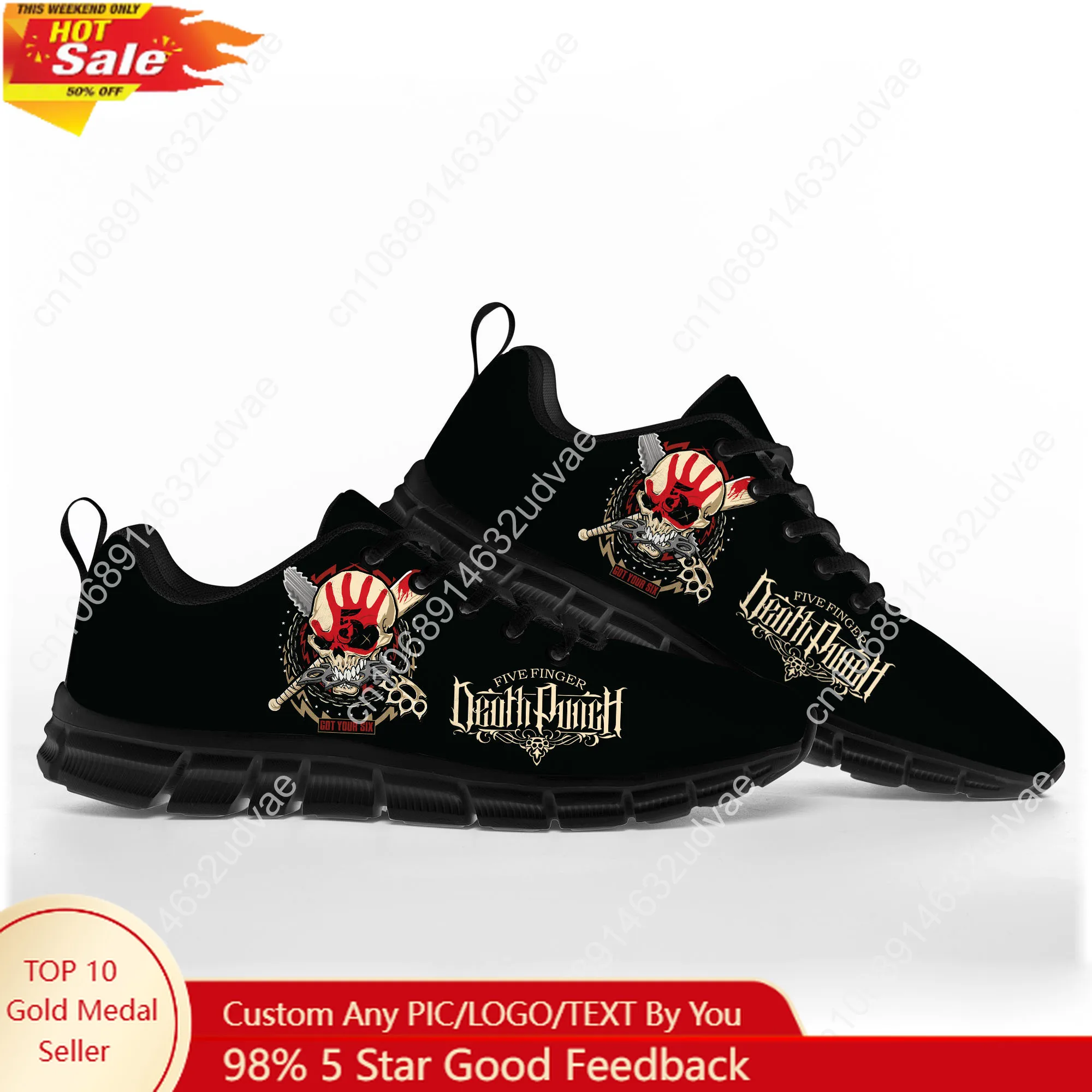 Men Shoes Black - Five Finger Death Punch – chaussures