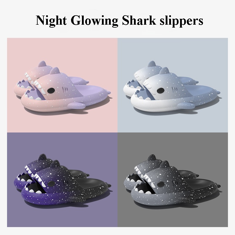 Men'S Shoes In Style - Pantoufles de requin de dessin animé