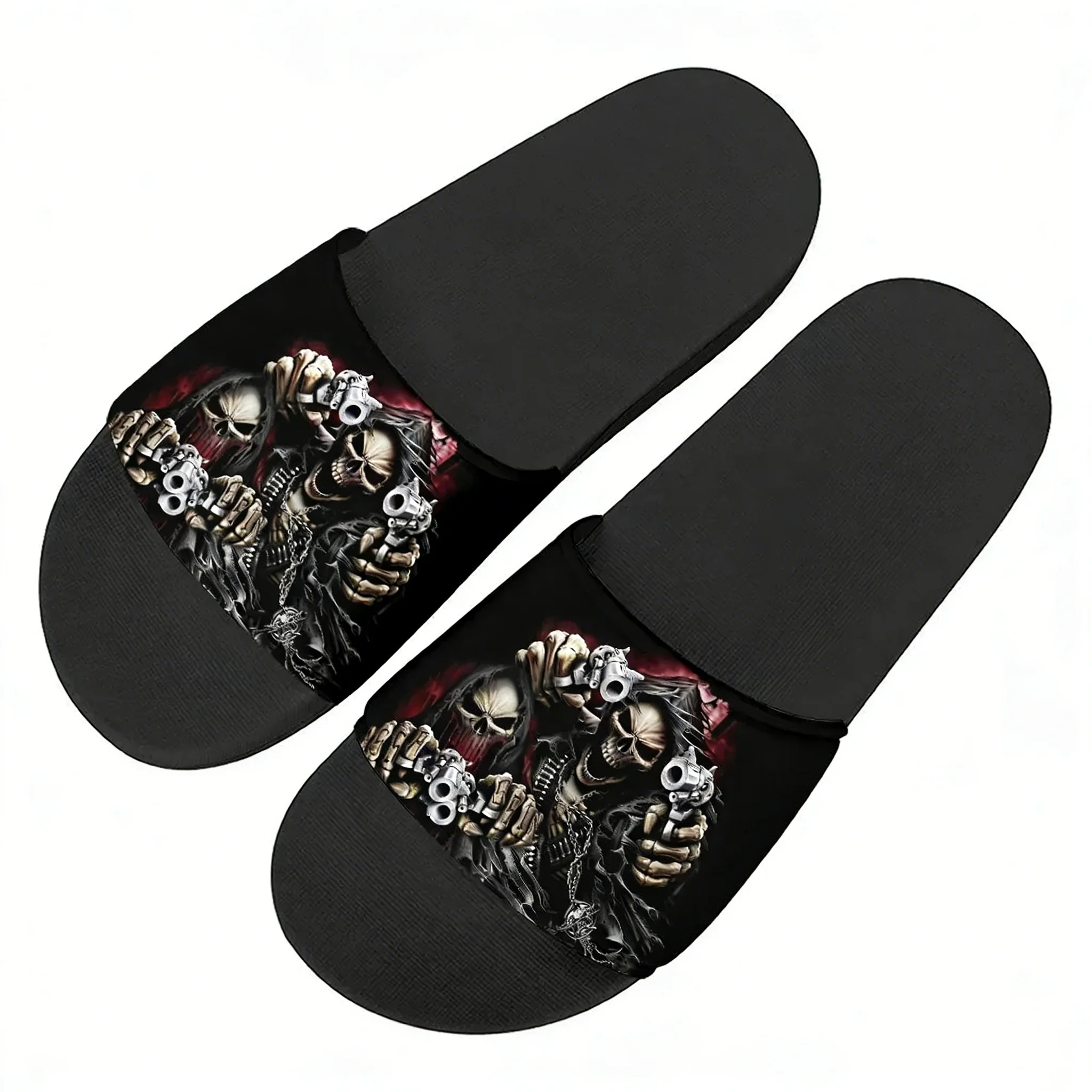 Men'S Shoes In Style - Claquettes fantaisie motif squelette, chaussures aquatiques