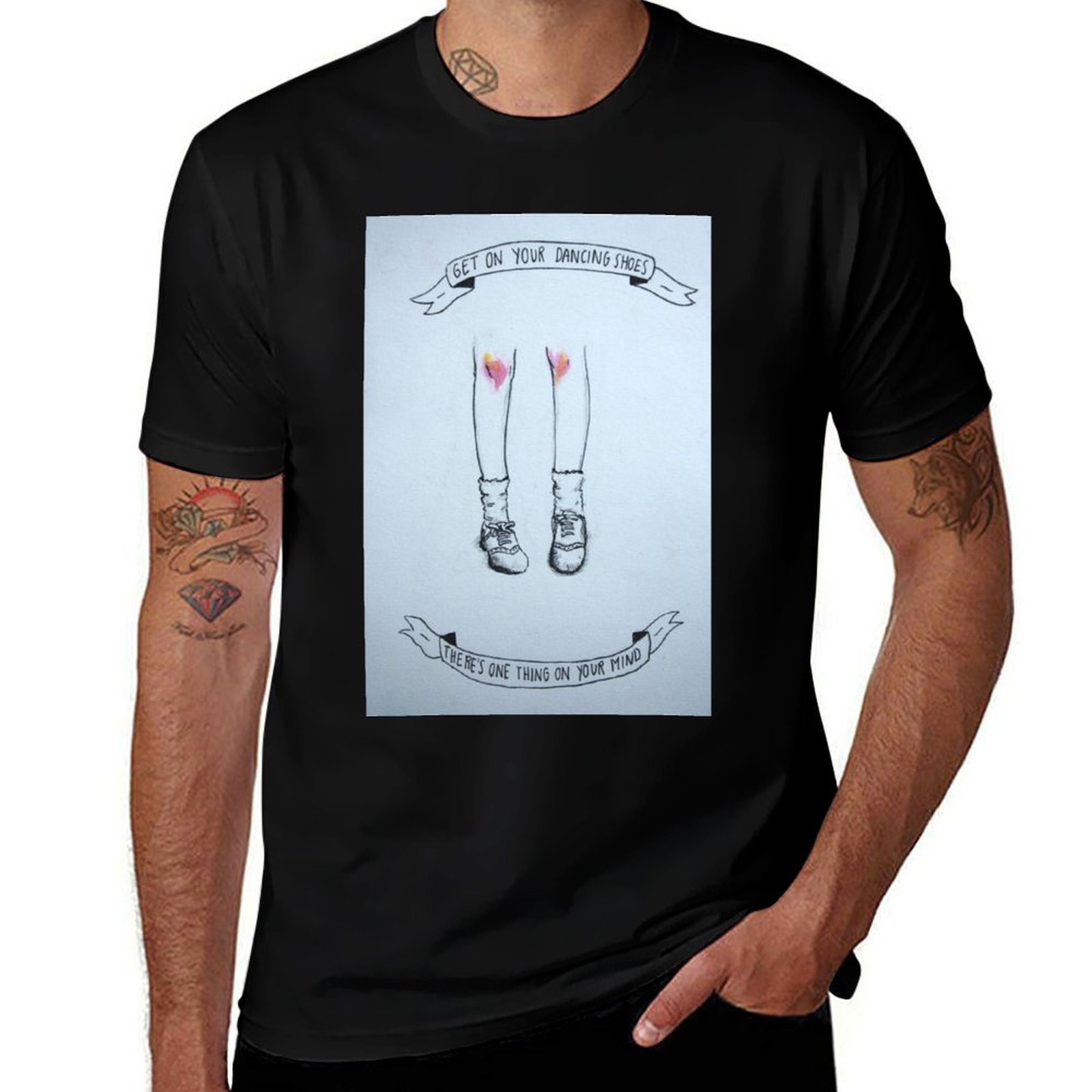 Men Shoes Illustration - T-shirt à manches courtes avec illustration