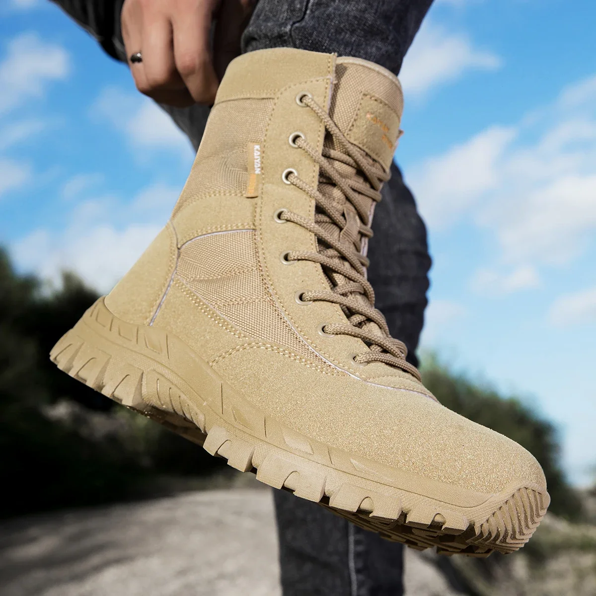 Men Shoes Black - Chaussures de randonnée en plein air