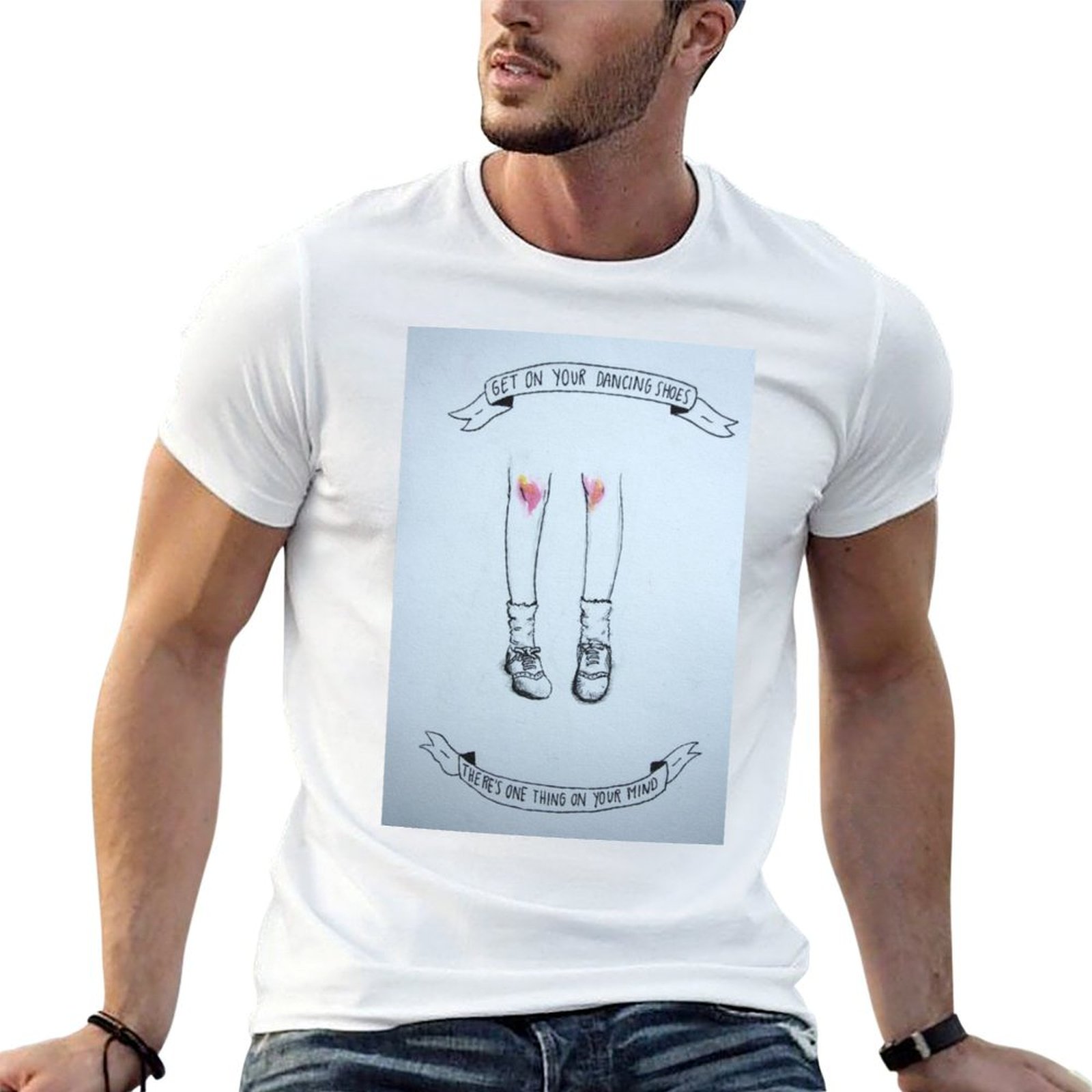 Men Shoes Illustration - T-shirt avec illustration de chaussures de