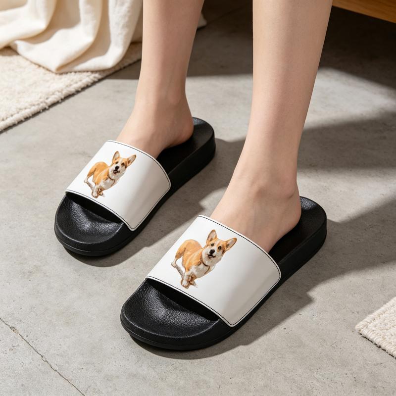 Men Shoes Illustration - Pantoufles d'intérieur pour femmes et hommes,