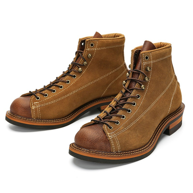 Men'S Shoes Brogues - Bottes de moto vintage pour homme