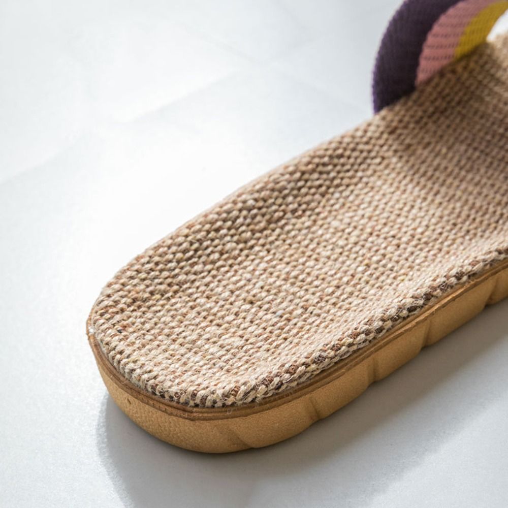 Men'S Shoes In Style - Chaussons croisés en lin style ethnique,