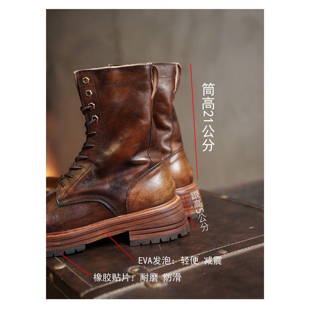 Bottes de moto en cuir véritab - Men'S Shoes Brogues avis et prix