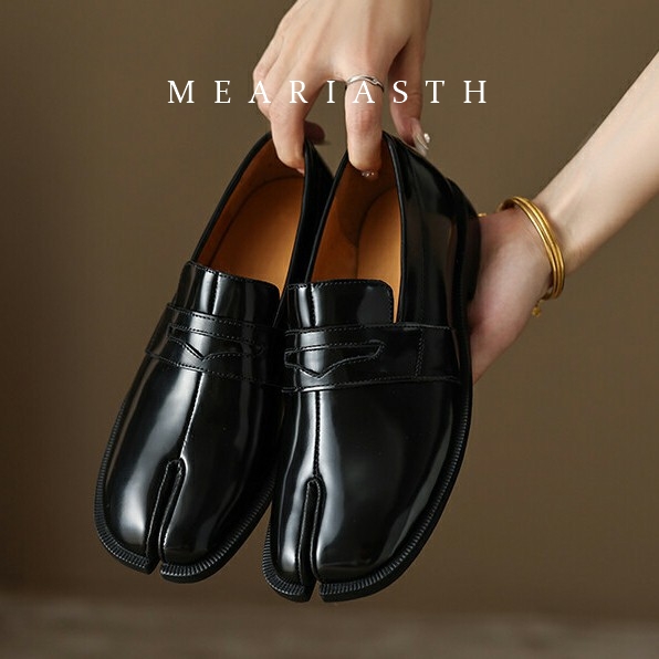 Mocassins Tabi noirs en cuir v - Men'S Shoes Wide Width avis et prix