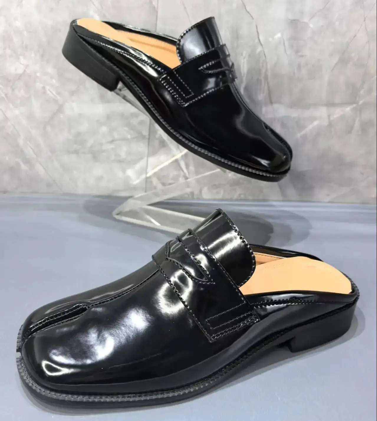 Bout fendu Tabi chaussons pour - Men Shoes Black avis et prix