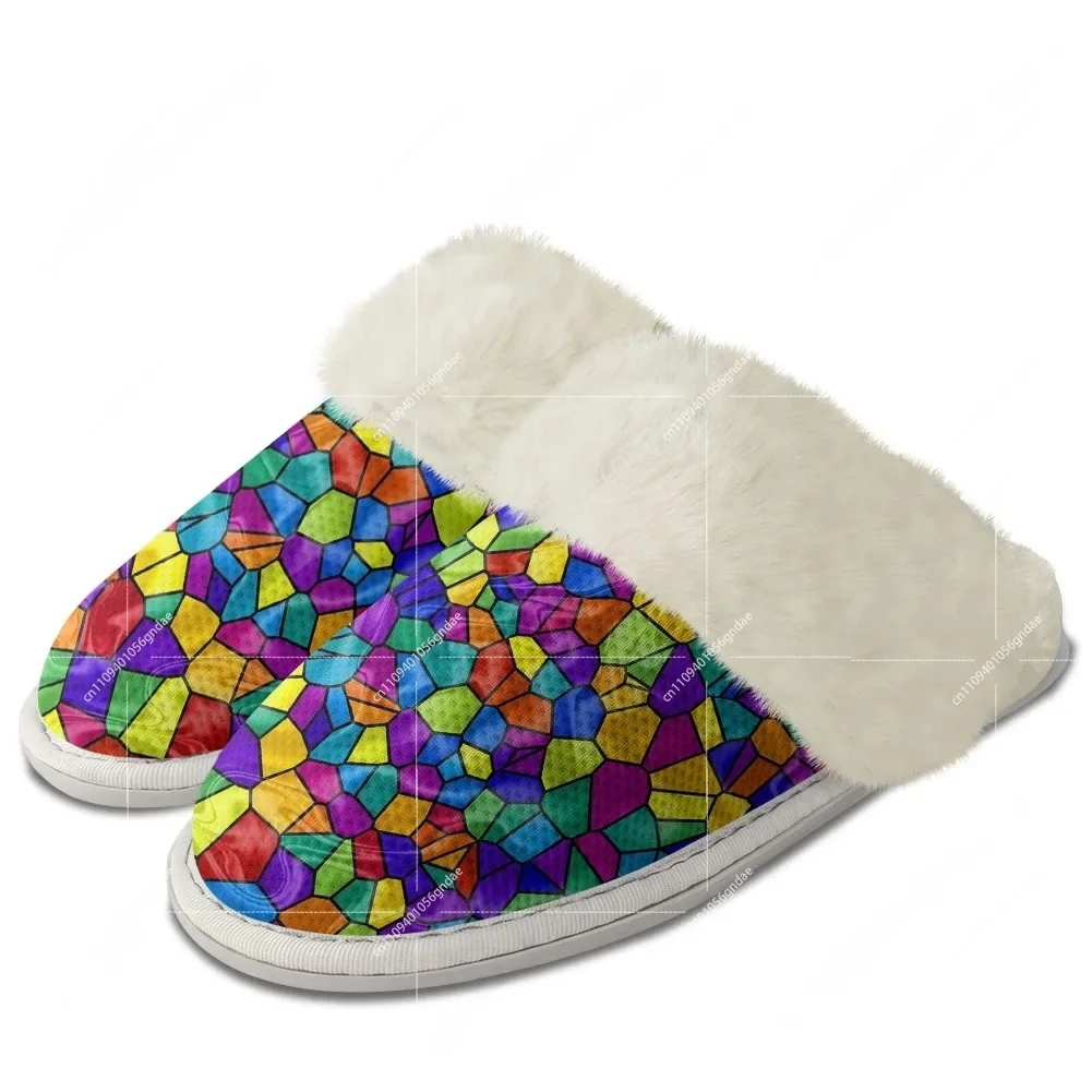 Chaussons en peluche multicolo - Men Shoes For Winter avis et prix