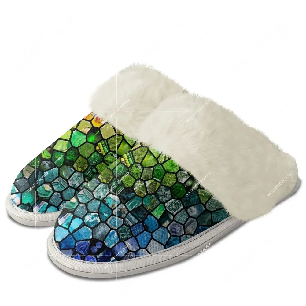 Chaussons en peluche multicolo - Men Shoes For Winter avis et prix